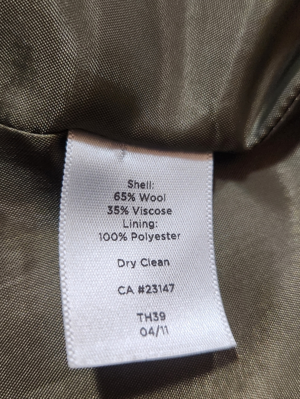 Talbots Light Green Herringbone Tweed Wool Blazer Women's Size 10 - Picture 8 of 12